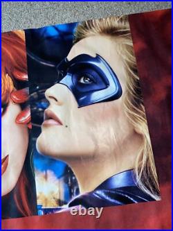 Batman & Robin 1997 Movie Promo Banner from theater, 4' x 10', Warner Bros, RARE Batman & Robin 1997 Movie Promo Banner from theater, 4' x 10', Warner Bros, RARE