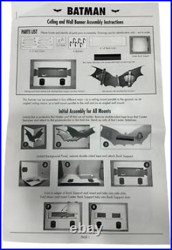 Batman Standee BATMAN BEGINS Rare 4'x6' Warner Bros. Promo Cardboard Banner NIB