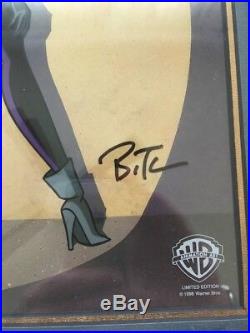 Batman The Animated Series Harley Quinn Art Limited Ed. Cel 1998 Signed Rare Pic