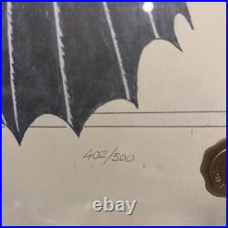 Bob Kane signed Batman DaVinci 17 x 19.5 Lithograph #402/500 RARE Warner Bros Bob Kane signed Batman DaVinci 17 x 19.5 Lithograph #402/500 RARE Warner Bros