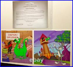 Bugs Bunny Cel Warner Bros Knighty Knight Yosemite Sam Dragon Rare Number 1 Bugs Bunny Cel Warner Bros Knighty Knight Yosemite Sam Dragon Rare Number 1