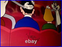 Bugs Bunny Cel Warner Bros Scuse Me Parden Me Signed Virgil Ross Rare