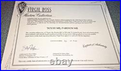 Bugs Bunny Cel Warner Bros Scuse Me Parden Me Signed Virgil Ross Rare