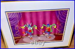 Bugs Bunny & Daffy Duck Cel Friz Freleng Signed The Entertainers Rare