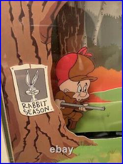 Bugs Bunny Elmer Fudd Animatronic Warner Brothers COA RARE Scene LOONEY TUNES