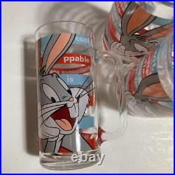 Bugs Bunny Warner Bros. Glass 3 New Made in 1996 Super rare Japan