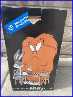 Bugs and Gossamer Cookie Jar WARNER BROS Studio Store RARE In Box Chipped