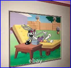Bugs bunny cel hollywood hare rare warner brothers animation art edition cell