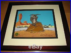 CHUCK JONES Road Runner, Coyote, I THINK THEREFORE I ACME, Hand-Signed CEL COA RARE