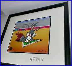 Chuck Jones Animation Cel Signed LEFT AT ALBUQUERQUE Bugs Bunny Rare Cell