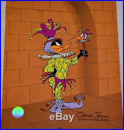 Chuck Jones Rude Jester Daffy Duck Animation Cel Signed #53/500 W. Coa Rare Find