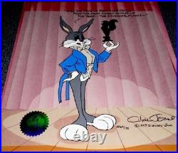 Chuck Jones Signed Artist Proof Cel Warner Bros Bugs Bunny Pewlitzer Prize Rare