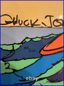 Chuck Jones Signed Cel Bugs Surfin 223/200 Warner Bros Rare Small Edition