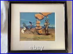 Coyote Stikes Again Rare Triple McKimson Signed Limited Ed Cel Warner Bros Art Coyote Stikes Again Rare Triple McKimson Signed Limited Ed Cel Warner Bros Art