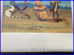 Coyote Stikes Again Rare Triple McKimson Signed Limited Ed Cel Warner Bros Art Coyote Stikes Again Rare Triple McKimson Signed Limited Ed Cel Warner Bros Art