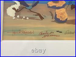 Coyote Stikes Again Rare Triple McKimson Signed Limited Ed Cel Warner Bros Art