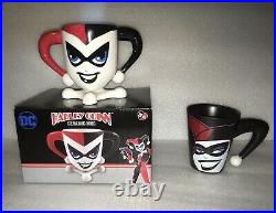 DC Harley Quinn Mug Cup Warner Brothers Shop 2000 Batman Joker Poison Ivy Rare