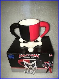 DC Harley Quinn Mug Cup Warner Brothers Shop 2000 Batman Joker Poison Ivy Rare