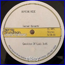 DEPECHE MODE Question Of Lust MUTE 10 ACETATE With INSERT RARE SIRE ARCHIVE COPY