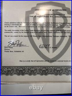 Daffy duck picture with COA 1994 Only One On eBay? Very Rare Warner Bros