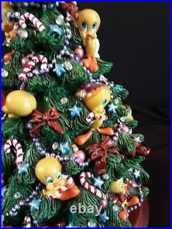 Danbury Mint Tweety Bird Lighted Christmas Tree Warner Bros Rare