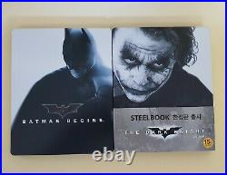 Dark Knight + Batman Begins Steelbook White Version vary rare