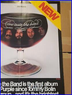 Deep Purple Come Taste The Band Promo Poster, Warner Bros Records Extremely Rare