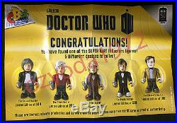 Doctor Who Character Building Super Rare Peter Davison Gold Base 50th Ann Set