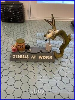 Extremely Rare! 1995 WB Looney Tunes Wile E Coyote Blowing Up TNT Figurine