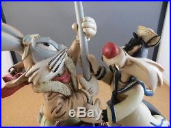 Extremely Rare! Looney Tunes Bugs Bunny Taz Iwo Jima Victory Big Figurine Statue