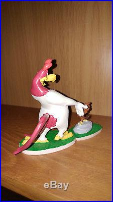 Extremely Rare! Looney Tunes Charlie Le Coq Foghorn with Henry Fig Statue Set