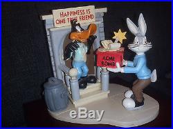 Extremely Rare! Looney Tunes Daffy Duck & Bugs Bunny True Friends Statue 1994