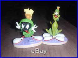 Extremely Rare! Looney Tunes Marvin the Martian with K9 Dog Figurine Statue Set