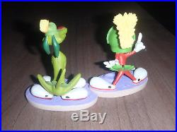 Extremely Rare! Looney Tunes Marvin the Martian with K9 Dog Figurine Statue Set