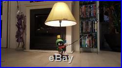 Extremely Rare! Looney Tunes Marvin the Martian with Lasergun Statue Lamp