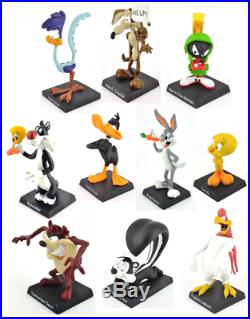 Extremely Rare! Looney Tunes Metal Figurine Small Statues Set 10 Pieces