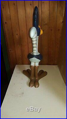 Extremely Rare! Looney Tunes Road Runner Standing Big Figurine Statue Marked