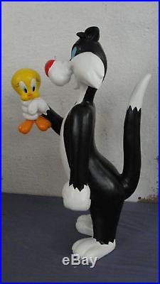 Extremely Rare! Looney Tunes Sylvester Captured Tweety Big Figurine Statue