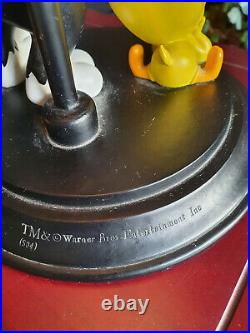 Extremely Rare! Looney Tunes Sylvester Wants To Eat Tweety Figurine Lamp Statue