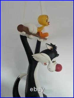 Extremely Rare! Looney Tunes Sylvester with Tweety on Trapeze Figurine Statue