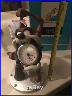 Extremely Rare! Looney Tunes Taz Table Clock Demons & Merveilles Figurine Statue