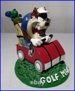 Extremely Rare! Looney Tunes Taz with Tweety Golfing Figurine Statue 1996 VTG
