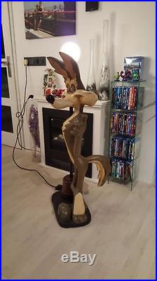 Extremely Rare! Looney Tunes Wile E Coyote Lifesize Lamp Figurine Statue