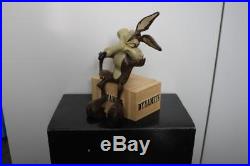 Extremely Rare! Looney Tunes Wile E Coyote on Dynamite Crate Figurine LE Statue