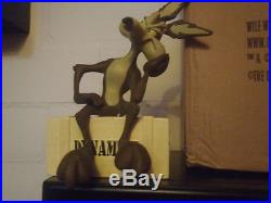 Extremely Rare! Looney Tunes Wile E Coyote on Dynamite Crate LE Figurine Statue