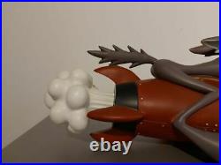 Extremely Rare! Looney Tunes Wile E Coyote on Rocket Big Figurine Statue