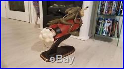 Extremely Rare! Looney Tunes Wile E Coyote on Rocket Statue on Original Standard