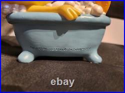 Extremely Rare! WB Looney Tunes Tweety Taking Bath Vintage Figurine Bank Statue