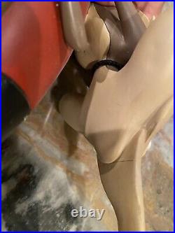 Extremely Rare! Warner Bros Looney Tunes Statue -Wile E Coyote on Rocket Statue