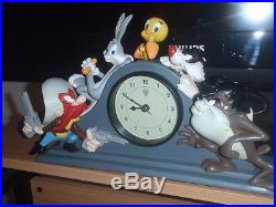 Extremely Rare! Warner Bros Looney Tunes Table Clock from 1994 Marked